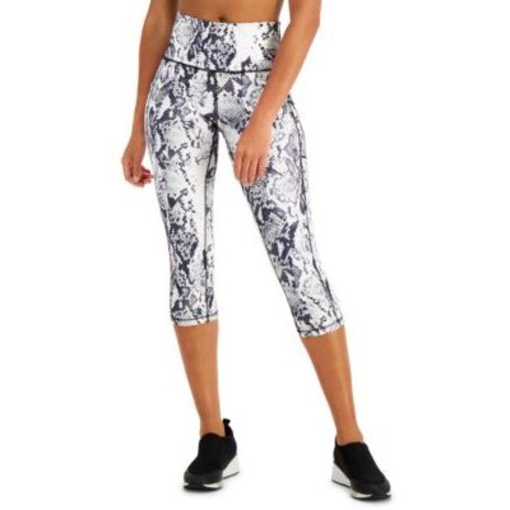 MSRP $40 Ideology Women's Snake-Embossed Cropped Leggings White Size XS